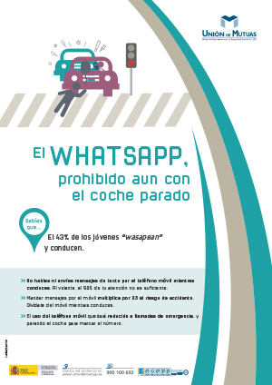 El WhatsApp, prohibido aun con el coche parado
