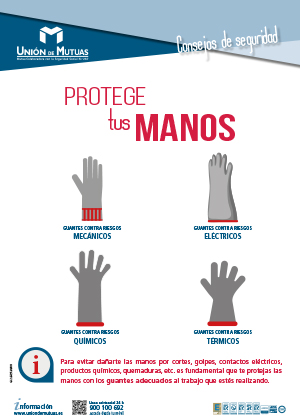 Protege tus manos cuatro guantes