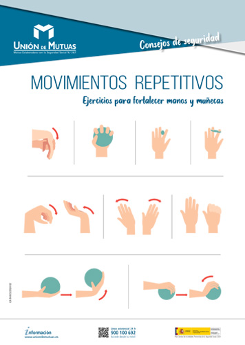 Movimientos repetitivos. Ejercicios para fortalecer manos y muñecas