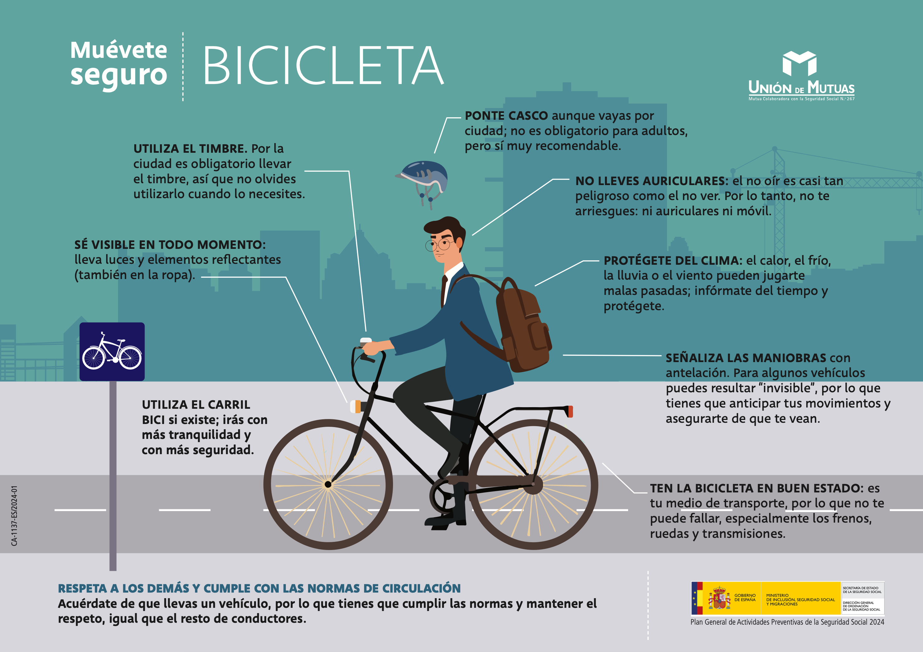 Muevete seguro. Bicicleta