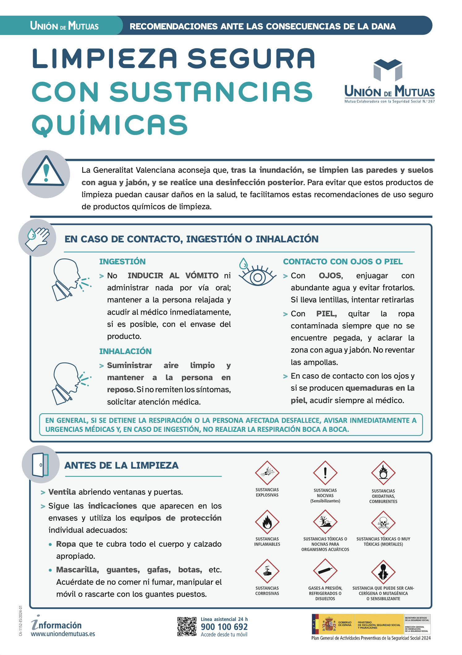 Limpieza segura con sustancias químicas