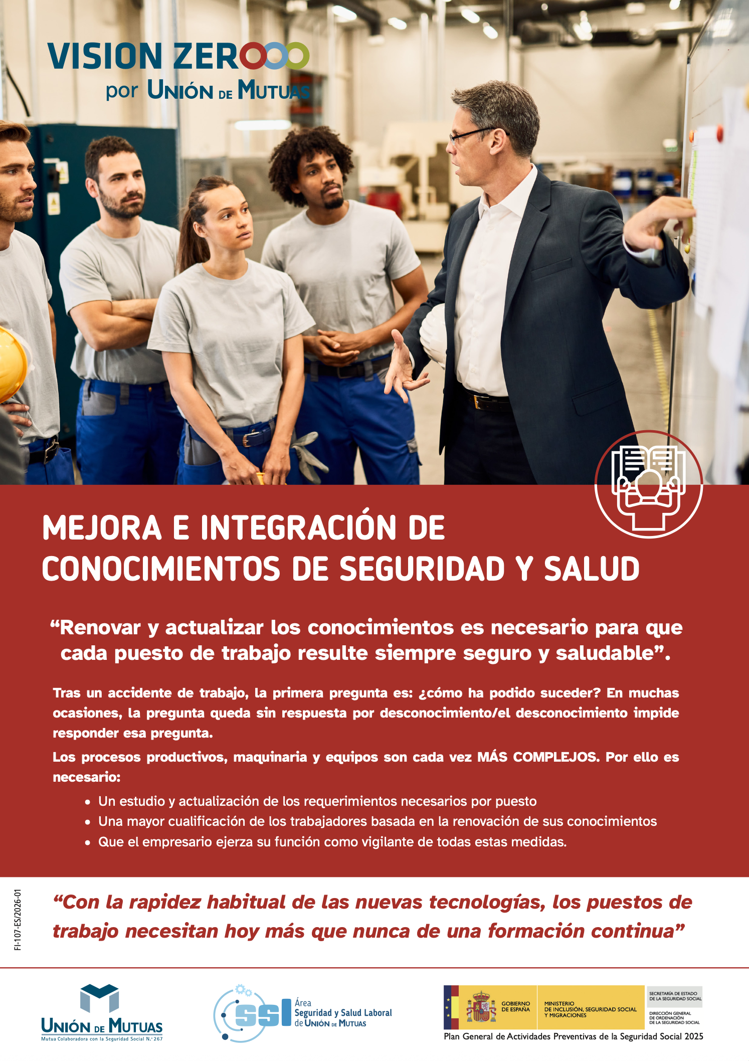 Mejora e integración de conocimientos de seguridad y salud
