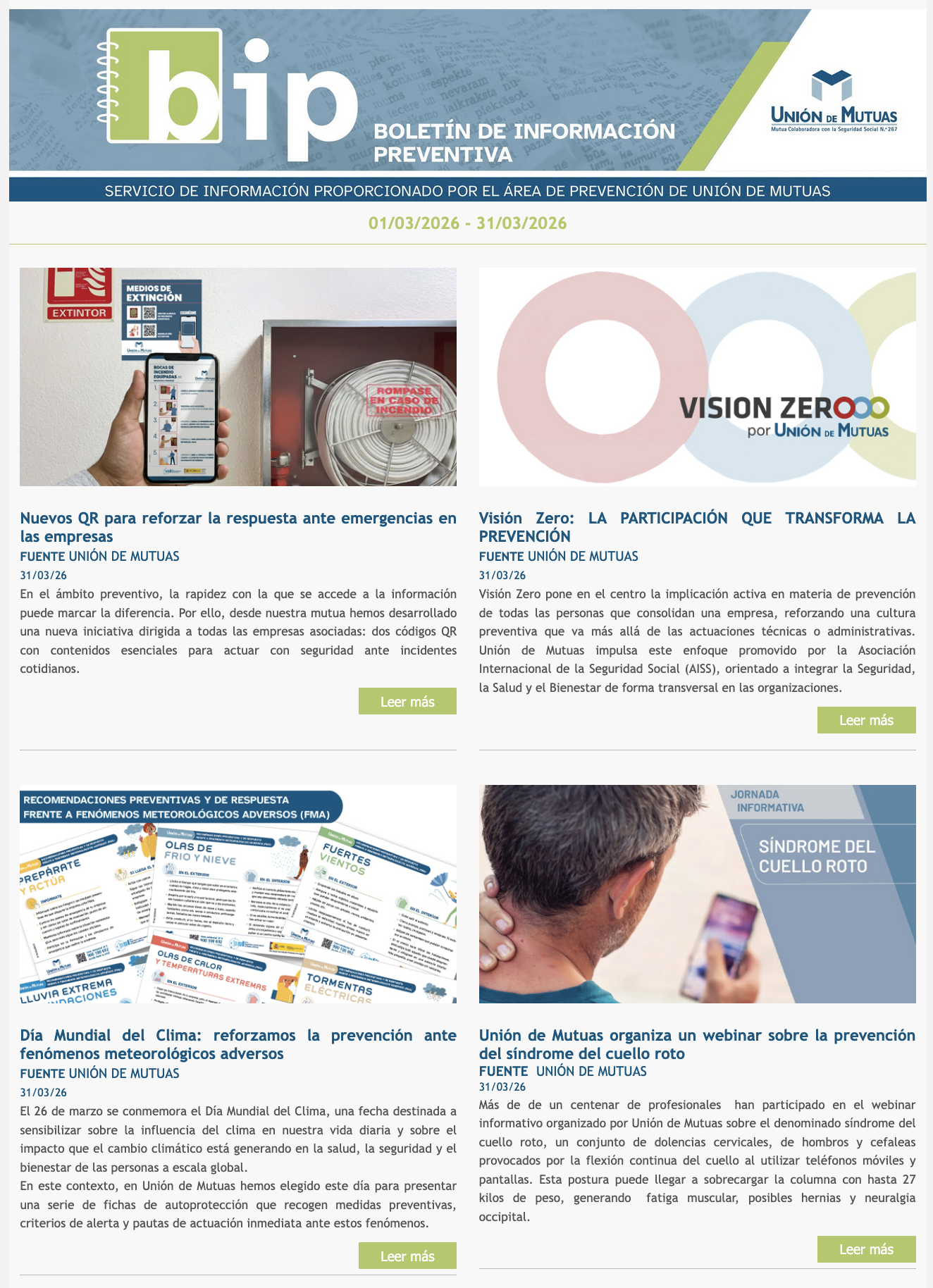 BIP Marzo 2026