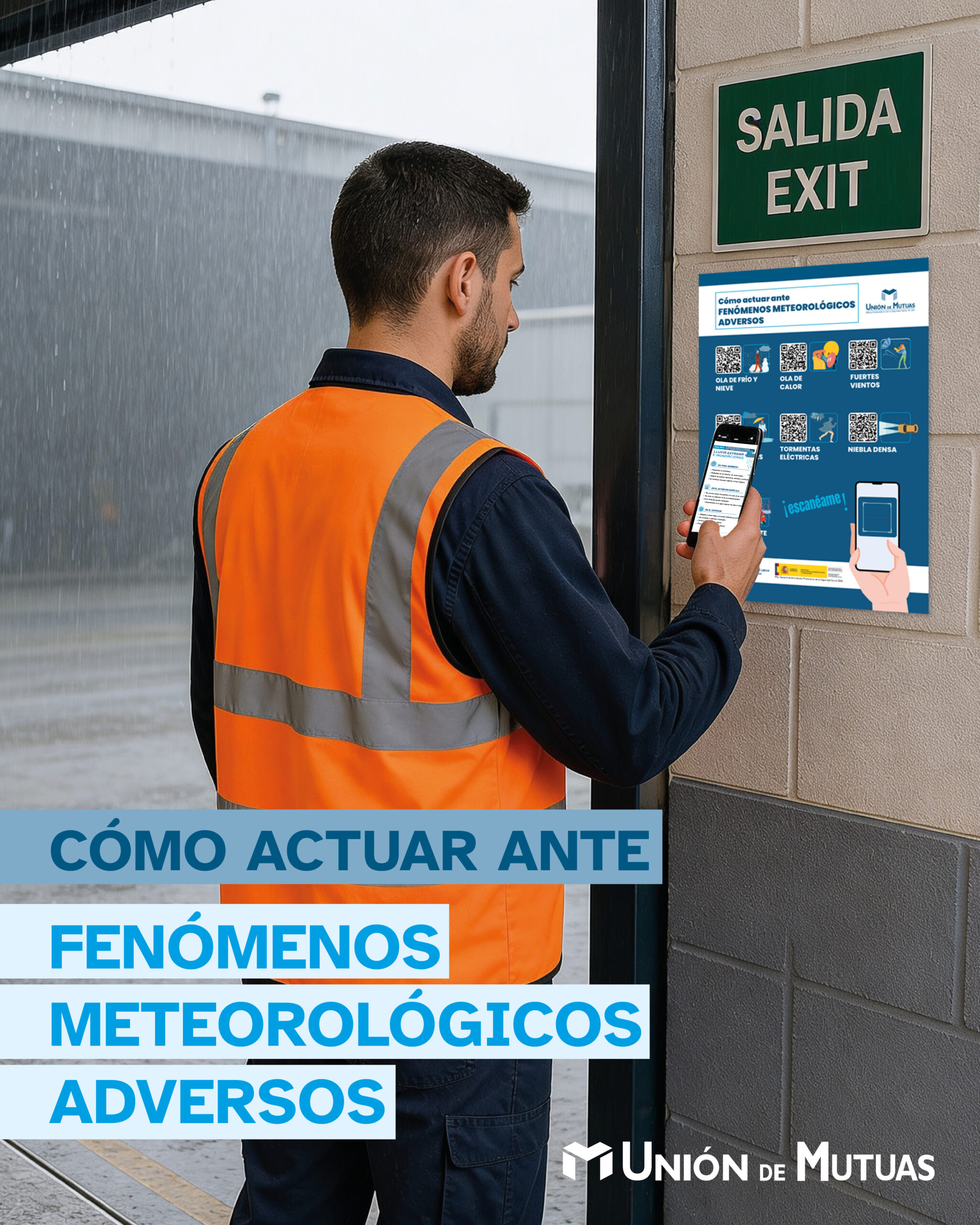 Unión de Mutuas presenta códigos QR para mejorar la respuesta ante fenómenos meteorológicos adversos en el trabajo
