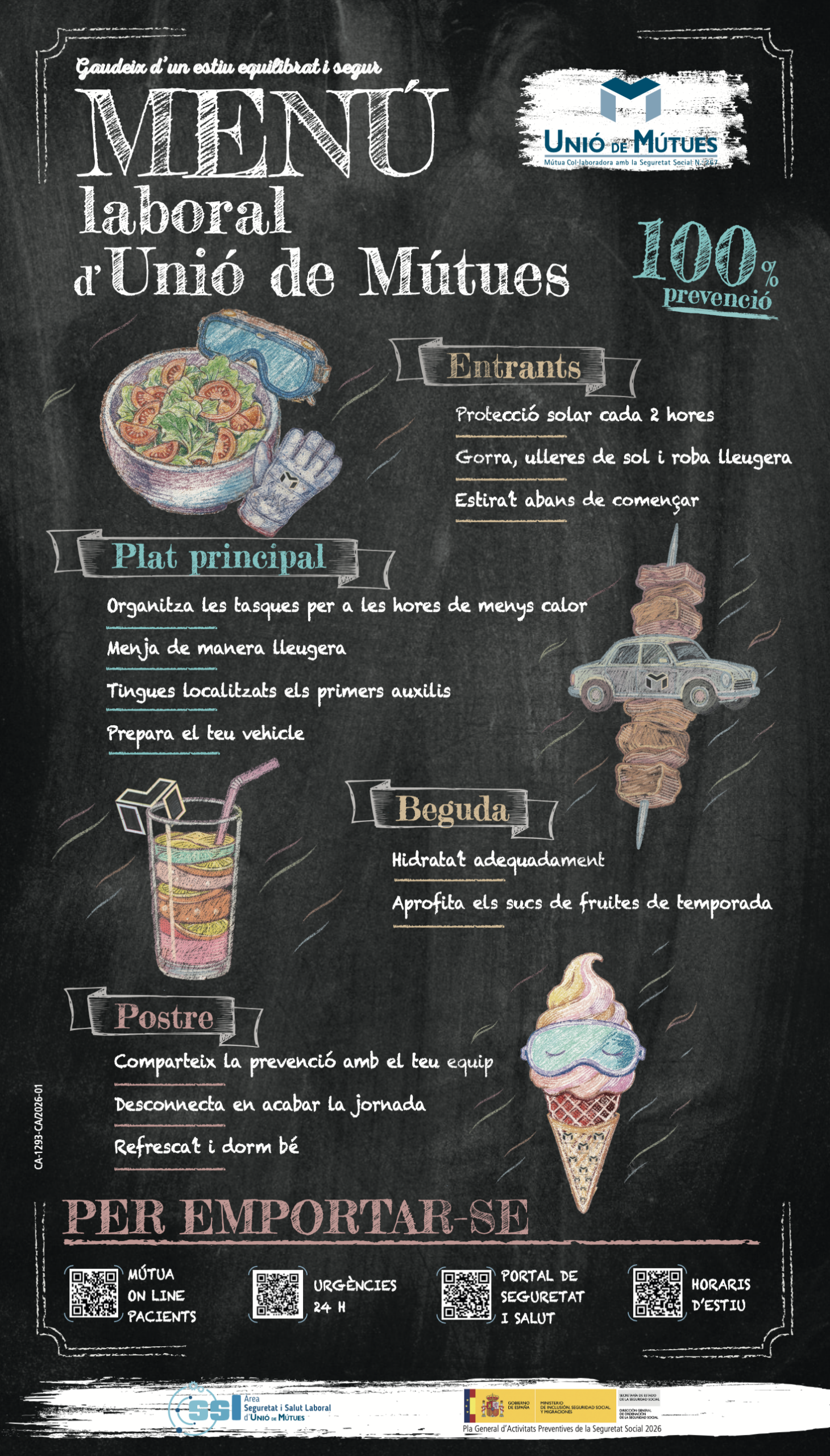 Menú laboral d’estiu – Cartell Cat