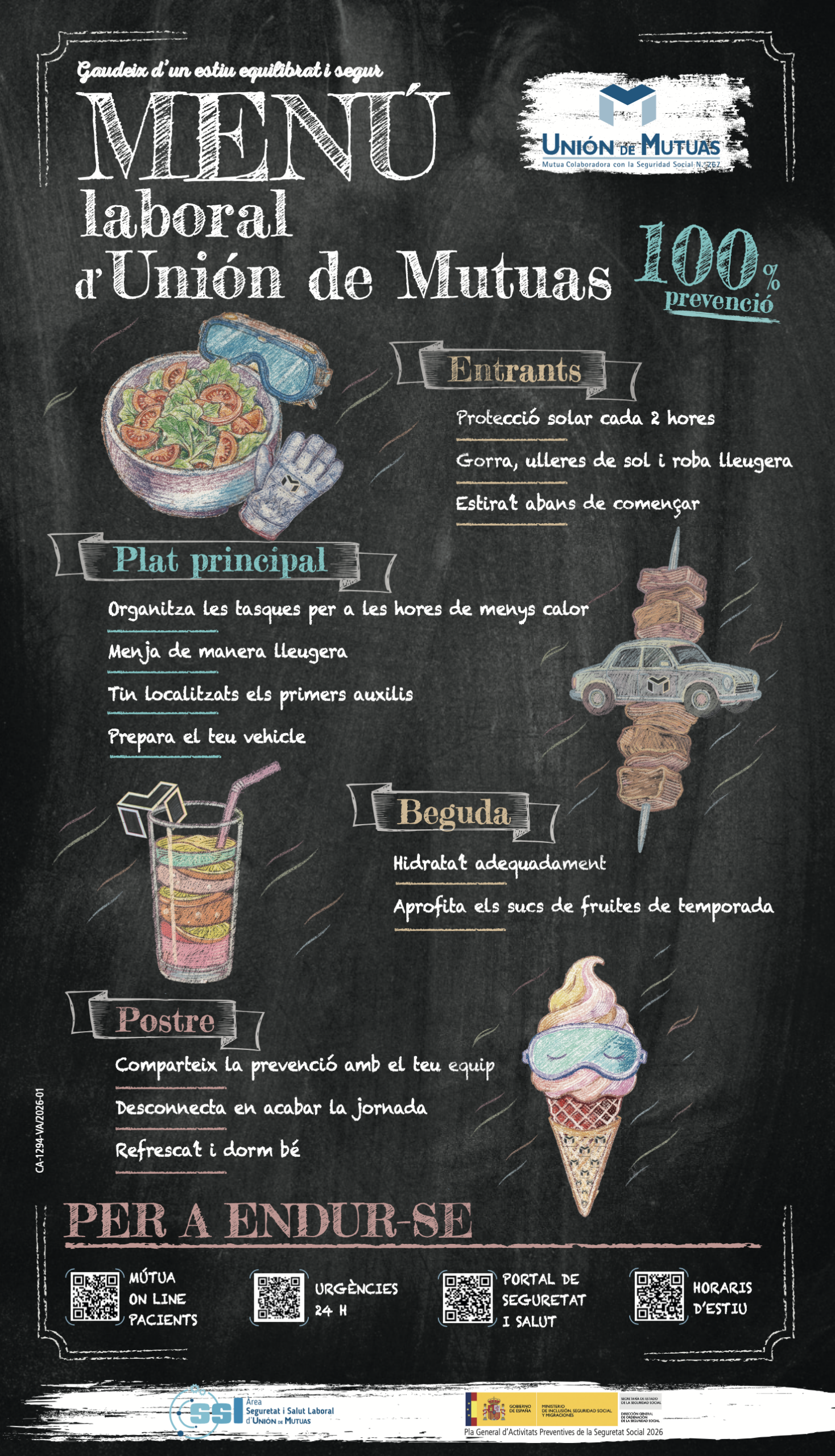 Menú laboral d’estiu – Cartell Val